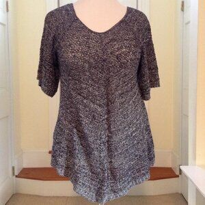 Blackish grey holy short sleeve top Large
